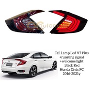 (1 Year Warranty) Honda Civic FC 2016-2021 V7+ Dynamic Albino LED Tail Lamp With Running Signal Lamp