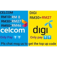 Celcom/Digi Topup PIN CODE OFFER❗❗