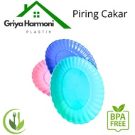 (12 PCS) CLAW PLATES SHELL/S - PLASTIC OVAL PLATES - SHELL-SHAPED SERVING PLATES Pinggan Plastik Pin