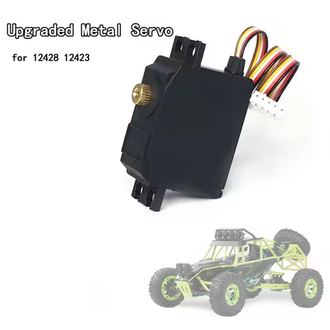 Best 5 Wire Metal Gear Servo for Wltoys 12428 12423 12427 1/12 RC Car Upgrade Parts Accessories