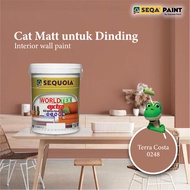 Cat Dalam Berkualiti Baik 5L Emulsion Paint 0248 Terra Costa 📌 5L Seqa Worldtex Extra 💢 Cat Dalam / 