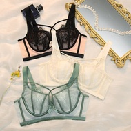 34-42BCD Plus Size Deep V Sexy Lace Underwear Frameed Ultra-Thin Push-Up Bra Women