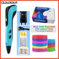 3d Pen for kids Creatived Toy DIY 3D Printing Pen Type-C Rechargeable 3D Pens Set with 50M PLA Filament for Children