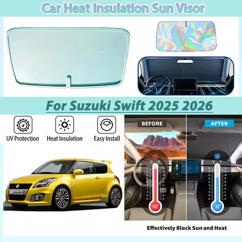 Front Sun Visor For Suzuki Swift 2025 2026 4 AOL Hybrid Accessorie Interior Window Sunshade Protecti