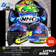 SG SELLER 🇸🇬 PSB APPROVED NHK GT avenger Jakub Kornfiel #1 corn black blue Glossy motorcycle helmet with sun visor