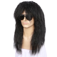 Malaysia stok rock wig rambut palsu rock afro wig mullet wig rambut retro wig rambut palsu lelaki R1
