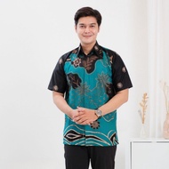 KATUN KEMEJA The Newest Batik MOTIF ORI PEKALONGAN Hem Batik Viral Currently Cotton Material (Not See Through) BIG SIZE M L XL XXL XXXL 4XL 5XL 6XL Men's Fashion Long Sleeve Batik Shirt Short Sleeve Batik