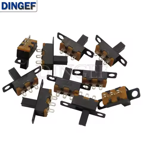 20PCS/lot Toggle Switchs SS12F15 SS12F15VG3 G4 G5 3PIN 1P2T Slide Switch Handle High 3MM 4MM 5MM 6MM
