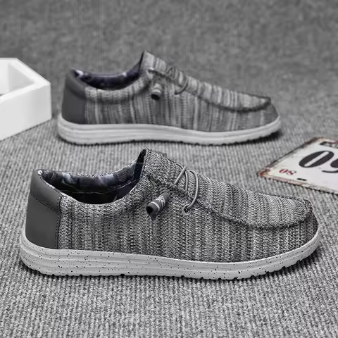 Lightweight Dude Shoes Men Cheap Canvas Shoes Summer Hot Sale Breathable Mesh Casual Discounts Drops