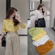 Korean Style Horse Embroidered Shirt Loose Format Horse Embroidered Loose Shirt