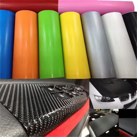 127cmx10/20cm 3D Carbon Fiber Vinyl Car Wrap Sheet Roll Film Car Sticker Motorcycle Decals Car Styli
