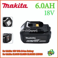 Makita Original 18V Makita 6000mAh Lithium ion Rechargeable Battery 18v drill Replacement Batteries BL1860 BL1830 BL1850 BL1860B （สต็อกสำเร็จรูป） agapi