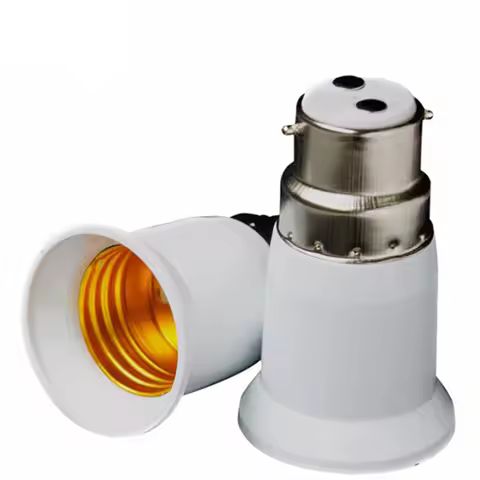 B22 to E27 Light Socket Adapter Converter Base Aluminum Bulb Holder Adapter Converter for LED Light 