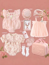 British Next Kiss Baby Spring Summer Clothes Gift Box Newborn Baby Girl Pure Cotton Hundred Days Old