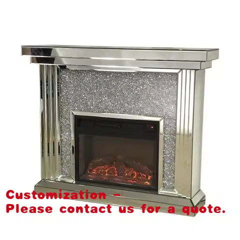 custom.Foshan New Good Furniture European-style Simple Mirror Fireplace Decoration Domestic Entrance