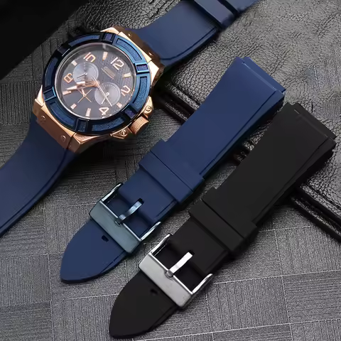 Silicone Rubber Watch Band for Guess W0247G3 W0040G3 W0040G7 Brand Watch Strap Men Sport Waterproof 