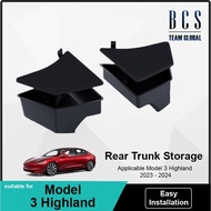 [ Ready Stock ] BCS Trunk Side Storage Box for Tesla Model 3 Highland 2024 Partition Board Car Inter