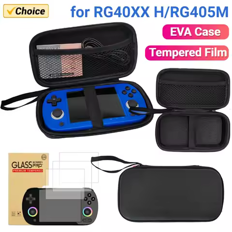 EVA Hard Carrying Case with Hand Strap for ANBERNIC RG40XX H/RG405M Console Shockproof Travel Protec