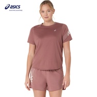 ASICS Women ICON Short Sleeve Tee in Rubble Red