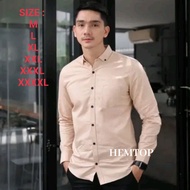 KEMEJA Jumbo Cream Shirt Men's SizeBIG, Men's Casual Formal Cream Shirt, Sizes ML XL 2XL 3XL 4XL
