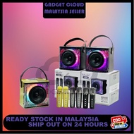 A99 TWS RGB Wireless Bluetooth Dual Microphone Karaoke Family KTV Portable 3D Stereo Speaker