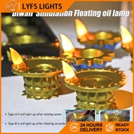 New Diwali Simulation LED Candle Lamp Deepavali Decorative Candle Small Floating Decoration Oil Lamp【LYFS Lights】