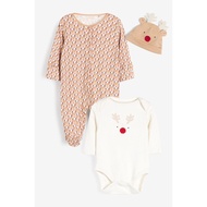 Ready Stock UK next Children's Clothing Boys Girls Baby Christmas Deer Long-Sleeved Pure Cotton Jump