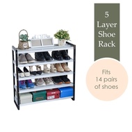 MOJOMORE Rak Kasut Bertingkat Stainless Steel Shoe Rack Shoes Cabinet Organizer Shelf Flower  鞋架