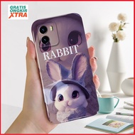 Feilin Acrylic Hard case Compatible For Vivo Y01 Y01A Y12 Y12A Y12S Y15 Y15S Y15A Y15C Y17 Y19 aesthetics Mobile Phone casing Rabbit Pattern Cartoon Accessories hp casing case cassing full cover