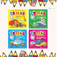 Book - Combo of 4 Coloring books to Develop IQ- EQ - CQ Cars - Boats - Planes - Bilingual English - 