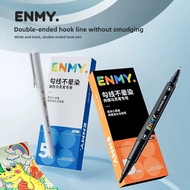 ENMY Double Tip Acrylic Marker Set Black White 5pcs/set No Smudge Watercolor Marker Pen Non Toxic fo