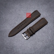 Dây đồng hồ da bò thật vintage da sáp khóa thép không gỉ Seiko 5 automatic size 18mm