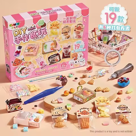 Ultra Light Clay Mini Food Kit Squishy Dessert Craft for Girls DIY Handmade Micro Cake Fridge Magnet