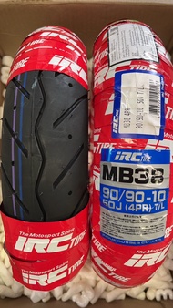ยางมอเตอร์ไซค์ IRC ลาย MB 38 ยางรถป๊อป Honda DIO ZX ขอบ 10 80/90-10 90/90-10 (ไม่ต้องใช้ยางใน)