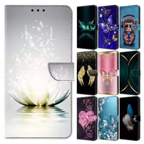 Flip Leather Case For Huawei P20 30 NOVA 3E 4E Magi C5 lite Pro 3D Wallet For Honor 90 8A Y6 x40 10i