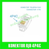 Telephone Connector RJ9 Connector 4P4C 4 Pin RJ 9 telephone 4p 4pin cable cable