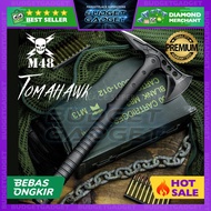 PROMO- TOMAHAWK KAPAK KAYU DUAL BLADE STAINLESS STEEL CAMPING SURVIVAL TOOLS