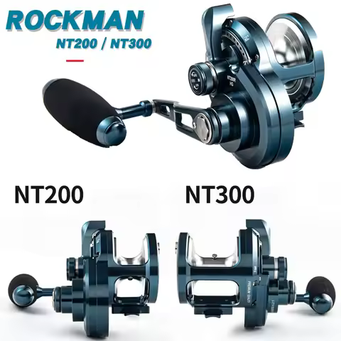 Lurekiller Jigging Reel NT200HG/300HG 30kg Max Drag 6.2:1,8+1BB Saltwater Heavy Duty Trolling Reel S