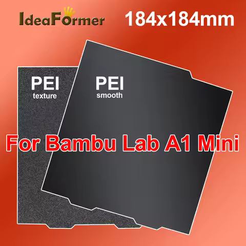 1/2PC PEI A1 Mini Black Sheet For Bambu Lab Build Plate Double-side Smooth Texture Spring Steel Shee
