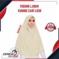 TL009 - TUDUNG LABUH SEKOLAH KUNING CAIR ( BIDANG 60” KAIN KOSHIBO )