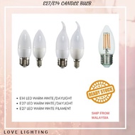 💖 3WATT/4WATT LED Candle bulb E27/E14 cap/mentol lilin/filament bulb/mentol hiasan💖