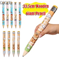 GOGOU Giant Pencil, 33.5cm With Eraser Giant Wooden Pencil, Creative Capibara/Puppy Big Pencil Fun N