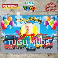 Print Banners|Backdrop|Children's Birthday/Birthday/Birthday Banner - HEY TAYO LITTLE BUS