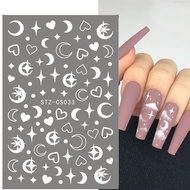 Moon STAR Nail stickers Nail STICKERS for children Adults Nail Art with Moon Star motif silver STZ