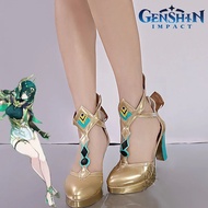 Game Genshin Impact Nefer Adult Cosplay Shoes Women High Heeled Leather Foot Shoe Costume Accessorie