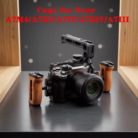 For Sony A7M4 M3 R3R2 R5 A7IV/III/A1Camera Cage rig With Arca Swiss Slot 1/4" 3/8" Screw For Support