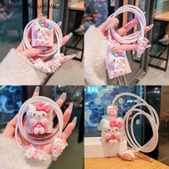 [SprW] 3D Hello Kitty Charger Protector Cable Organiser Kit Cartoon Data Cable Winder Charger Protec