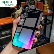 [A17] Oppo A58 Case A78/ - Oppo A58 Glitter Glass Softcase A78/ Oppo A58 Mobile Phone Case A78/ - Op