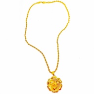 Gold 24k Crazy Chain -@ Crazy P46cm Loket Flower L3.2cm Gold Chain Adult Necklace Gold 24k