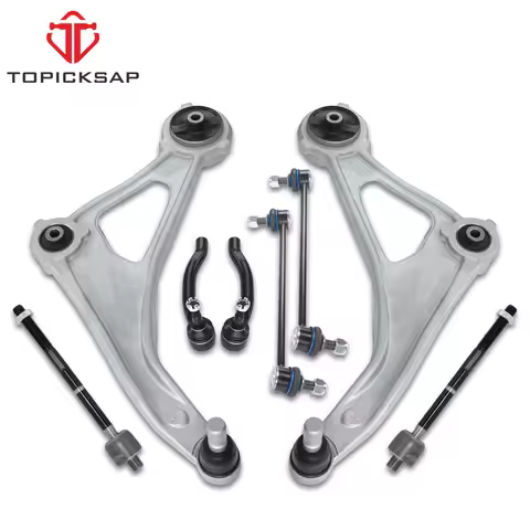TOPICKSAP 8pcs Front Lower Control Arm w/Ball Joint Sway Bar Tie Rod End Link Kit for 2015-2022 Niss